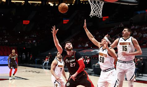 nuggets trail blazers|Nuggets defeat Trail Blazers to sweep back.
